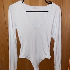 BABTON ⚪️ White Contour Bodysuit